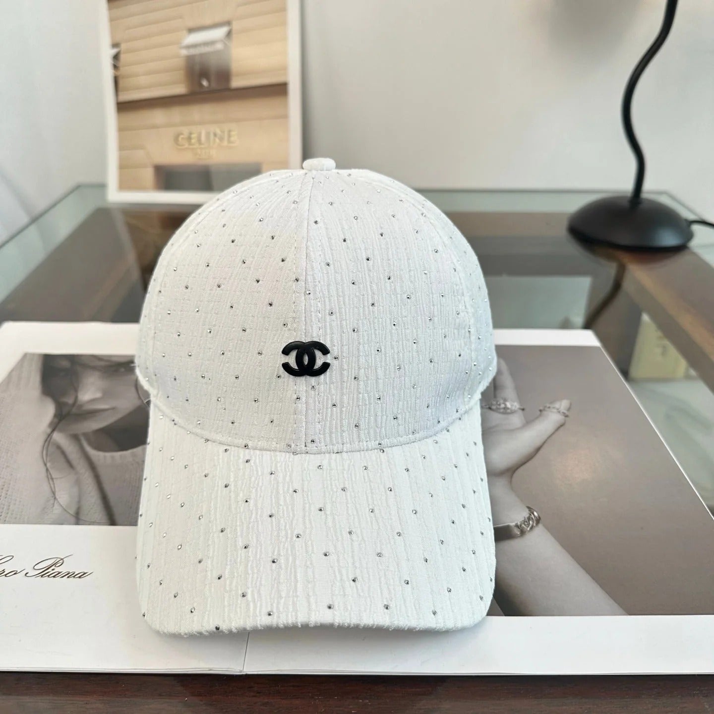 Chanel Rhinestone Baseball Cap 229112
