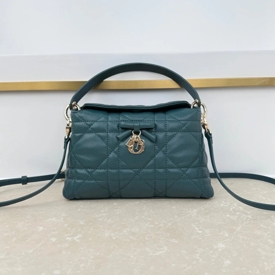 Dior 2026 Adiorable Top Handle Bag 22.5cm Suede Lambskin 166137