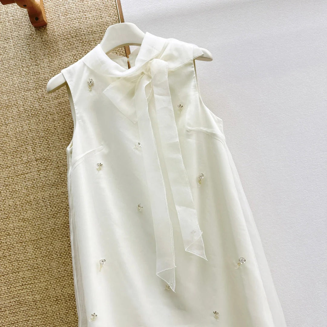 MiuMiu 2026 Sleeveless Dress Voile 645313