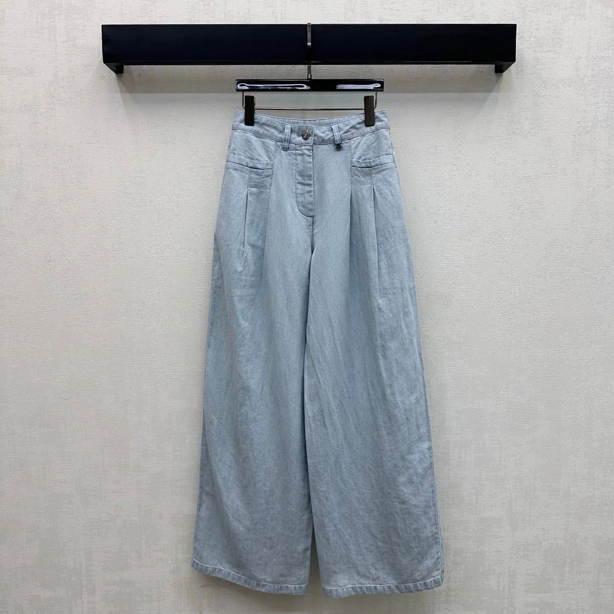 Chanel 26s Short-Sleeve Denim Shirt 1434