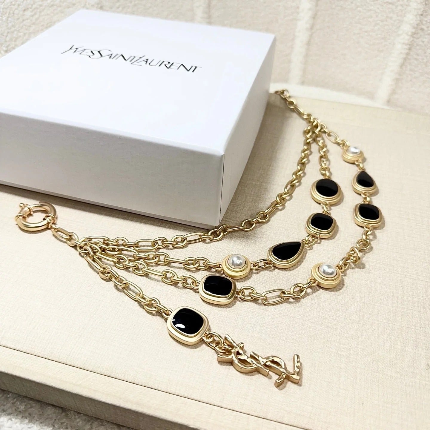 Saint Laurent 2026 Cassandre Chain Belt 215110