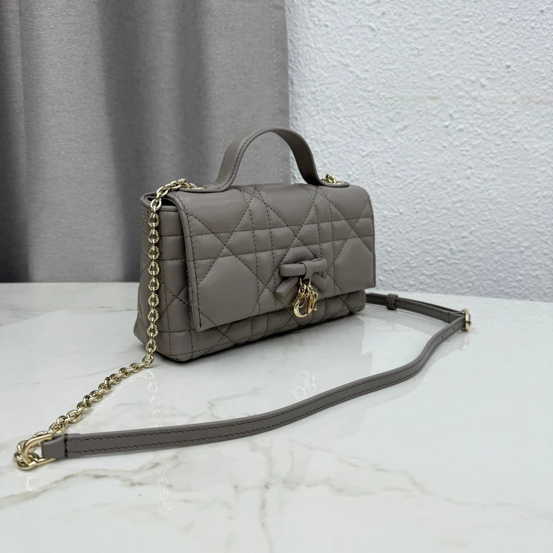 Dior 2026 My Tender Dior Top Handle Mini Chain Bag 21cm Lambskin