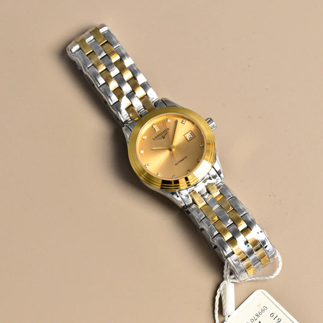 Longines Flagship 28mm Sliver Case Steel Gold