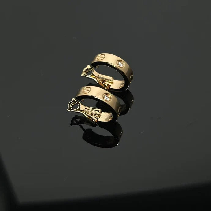 Cartier Love Hoop Diamond Earrings