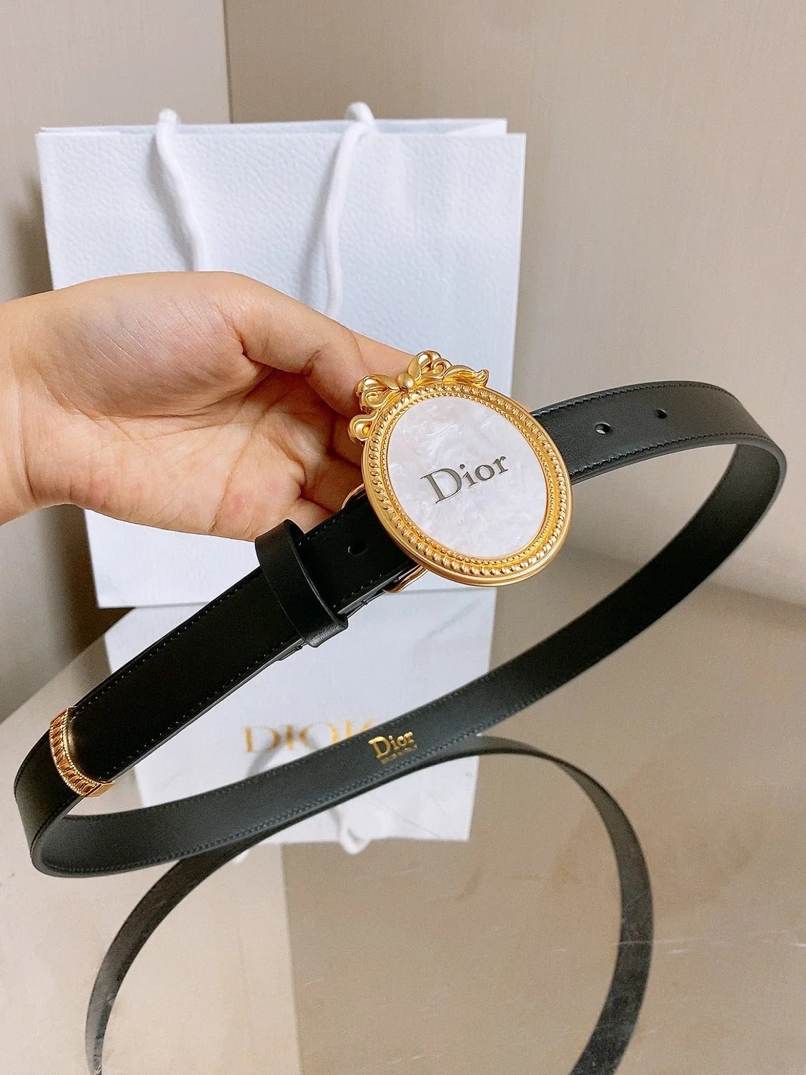 Dior 2026 Dior Médaillon Belt 25mm Leather 216226