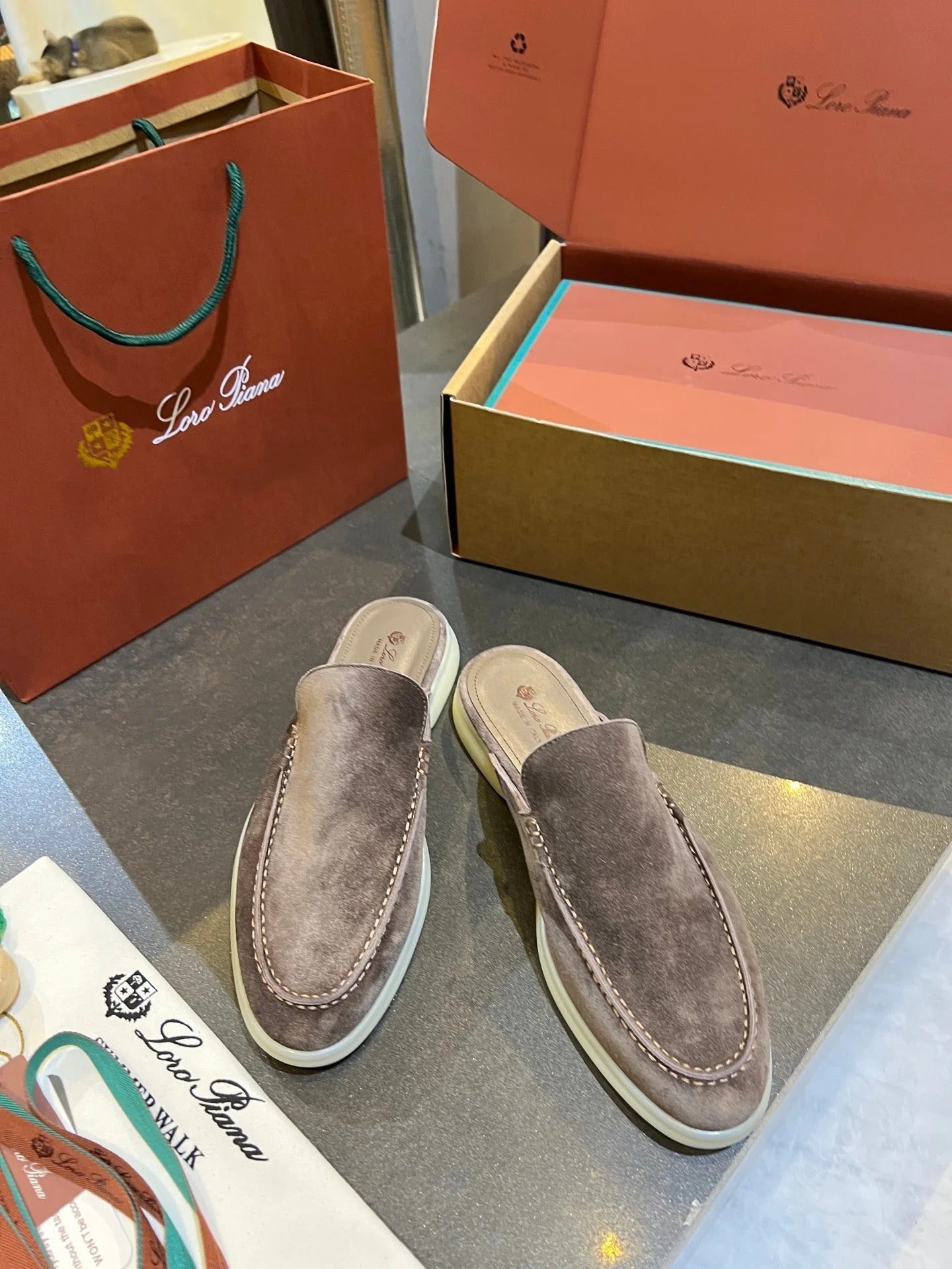 Loro Piana 2026 Summer Walk Mule Suede 921954
