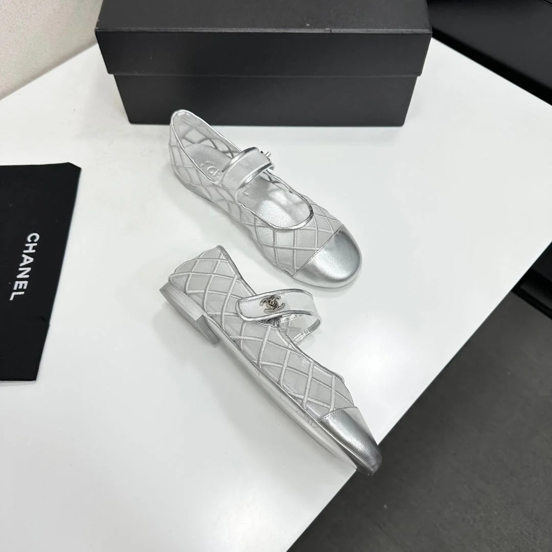 Chanel 2026 Mary Jane Ballet Flat Mesh Sheepskin 925879