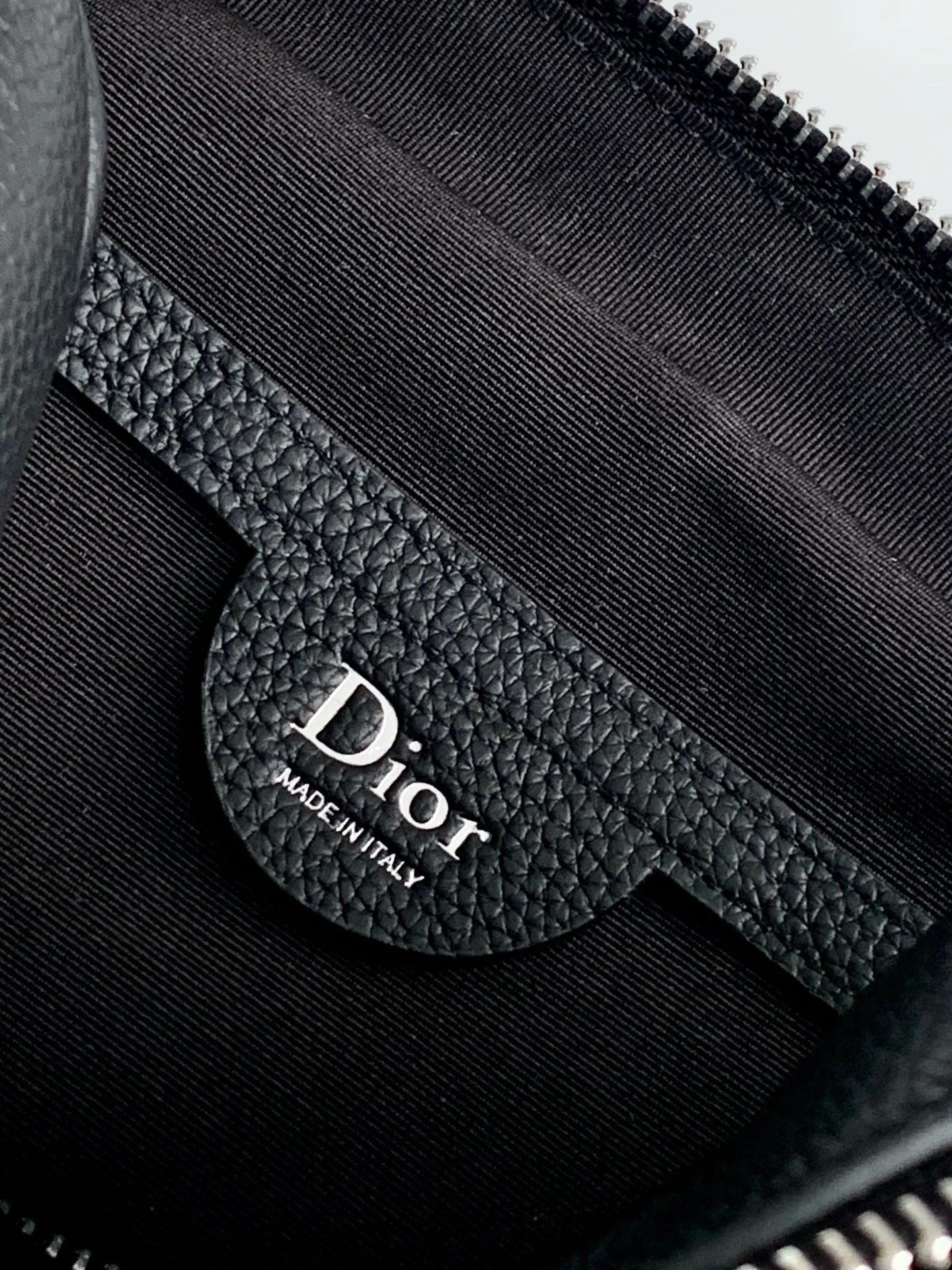 Dior 2026 Rider Zip-Up Messenger Bag 23cm Fabric And Grained Leather