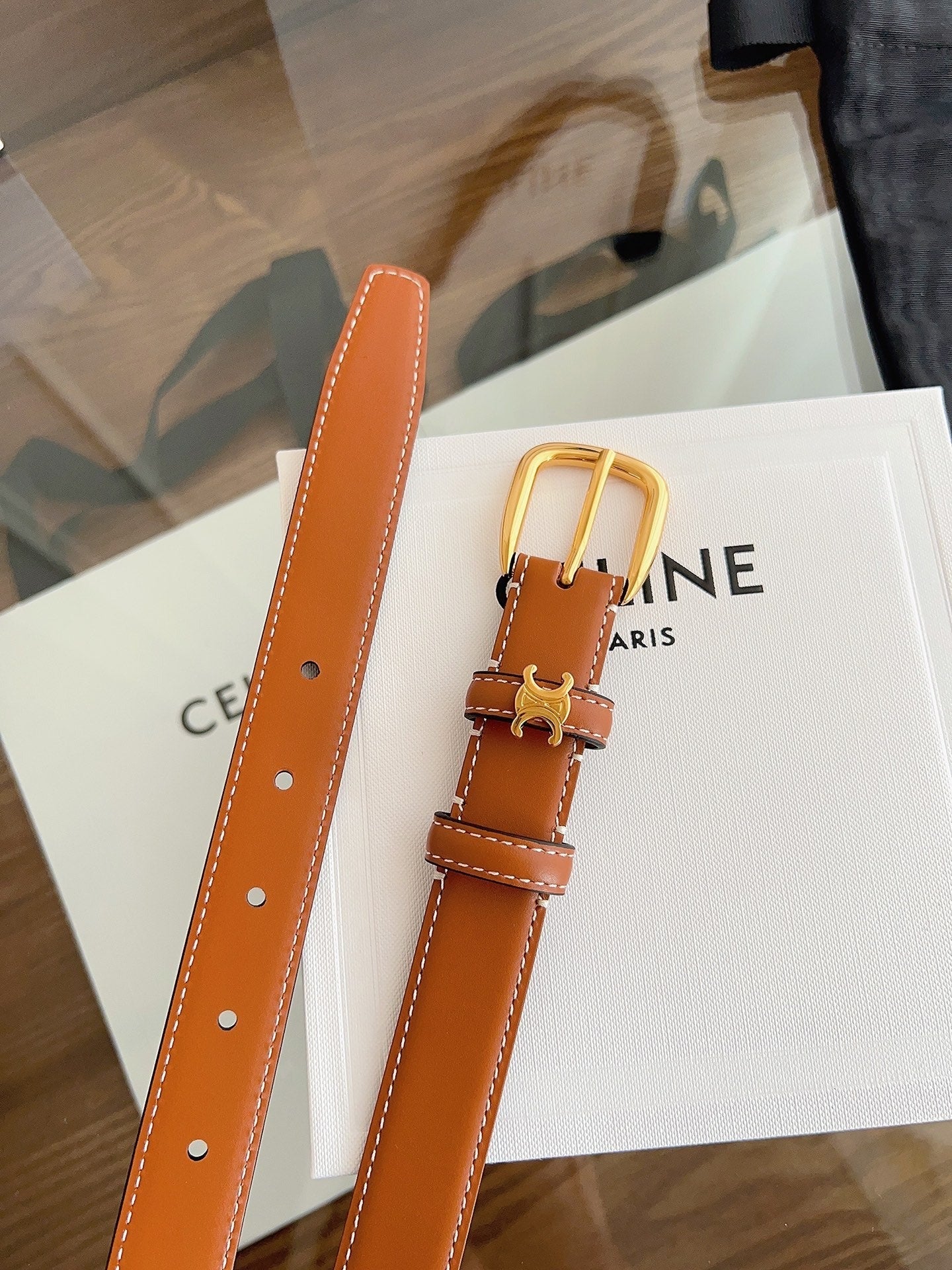 Celine 2026 Vivienne Belt 1.8cm Leather 194277