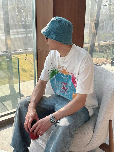 CC 2026 Hand-Painted Short-Sleeve T-Shirt Multicolor 419022