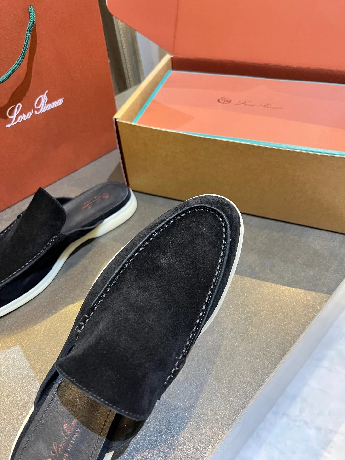 Loro Piana 2026 Summer Walk Mule Suede 921954