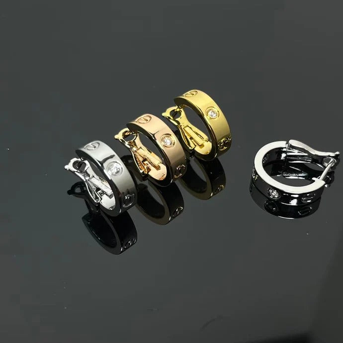 Cartier Love Hoop Diamond Earrings