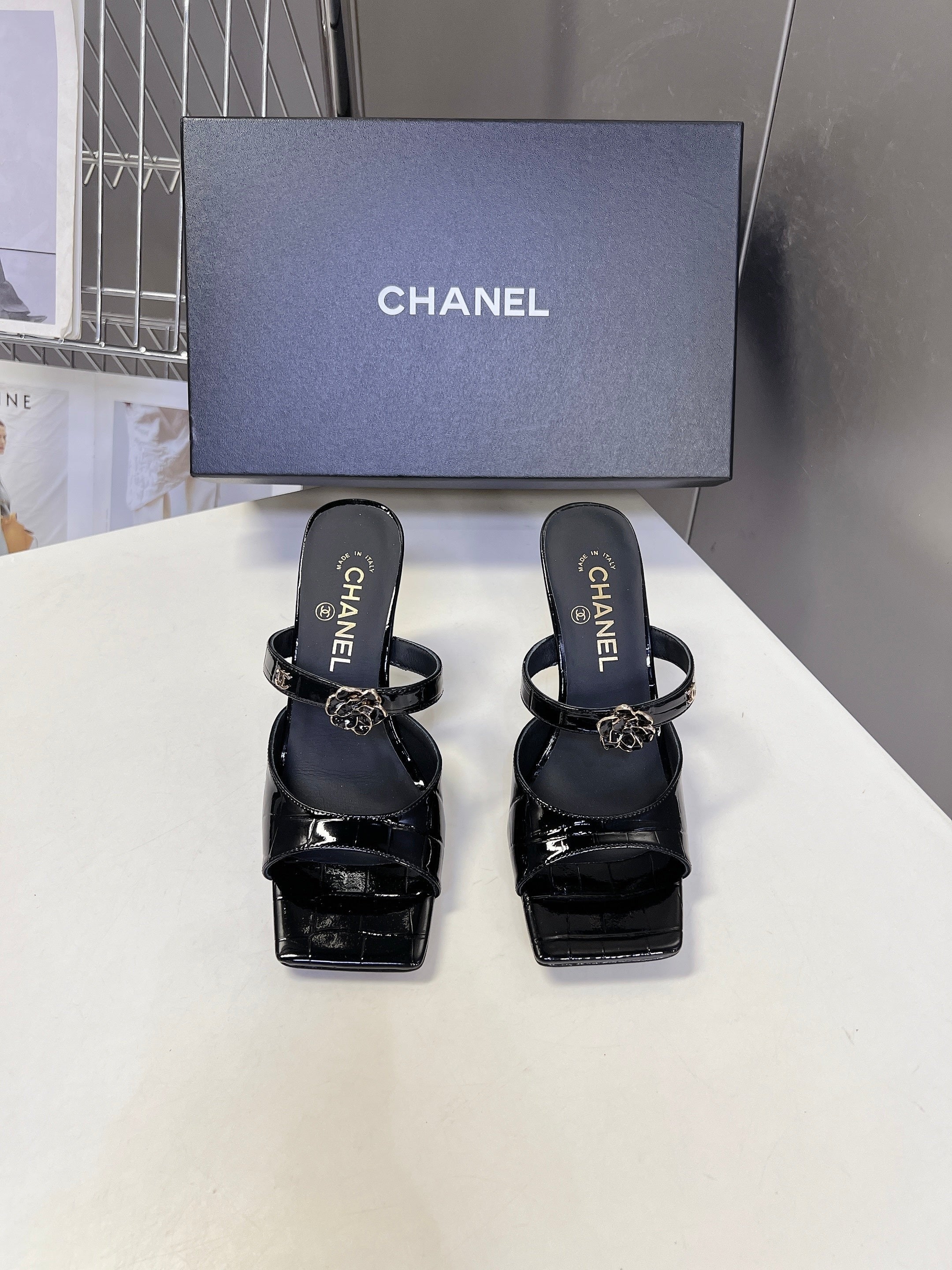 Channel 2026 Mule 70mm Embossing And Suede Calfskin 895349