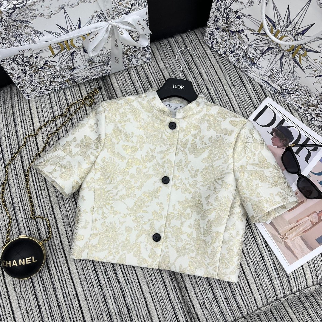 DIOR 25S CROPPED JACQUARD JACKET 795