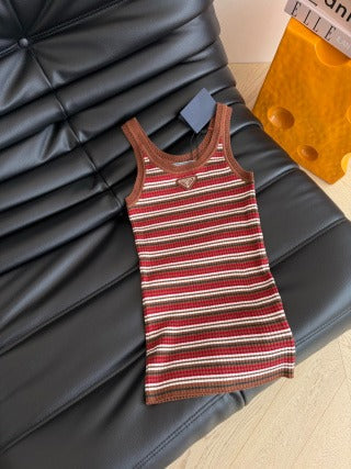 Miu 26s Striped Knit Vest 406085
