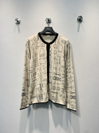HM 26s Printed Knit Cardigan 406267
