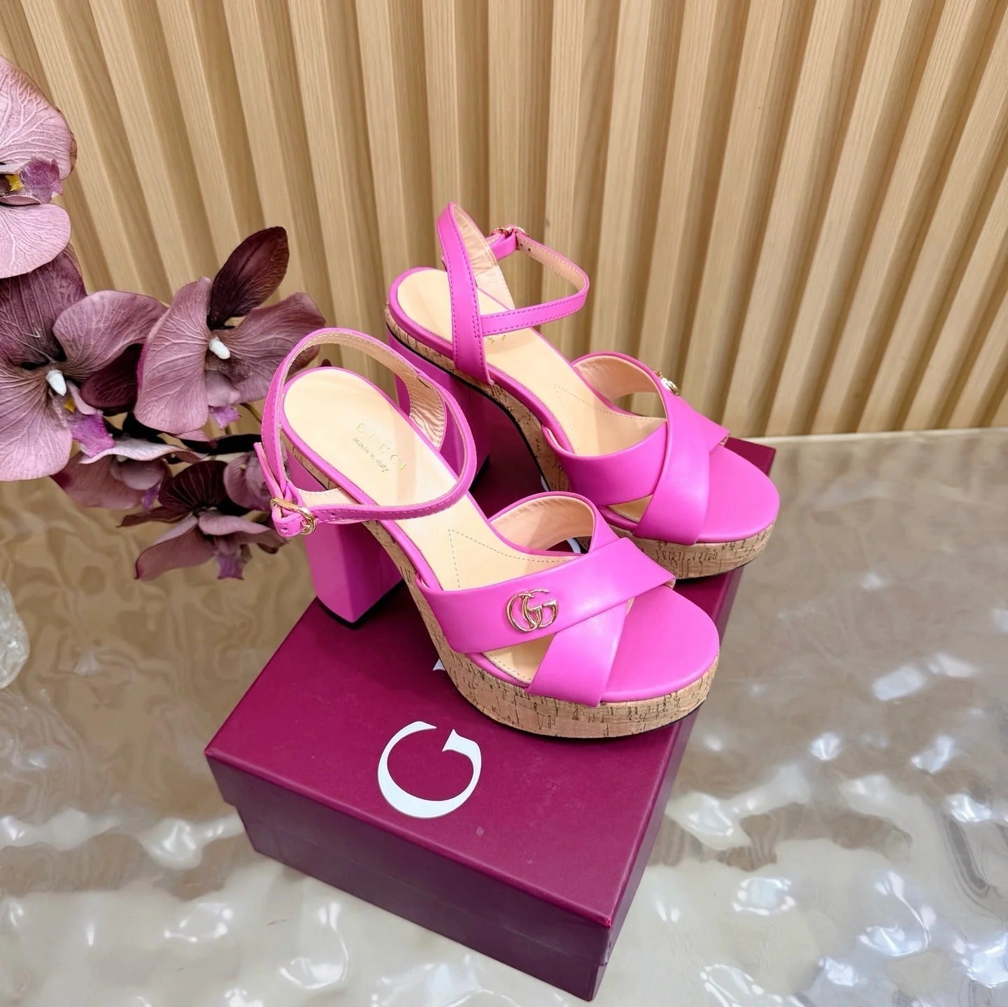 GG 26ss Platform Sandals 120 Cowhide 697936