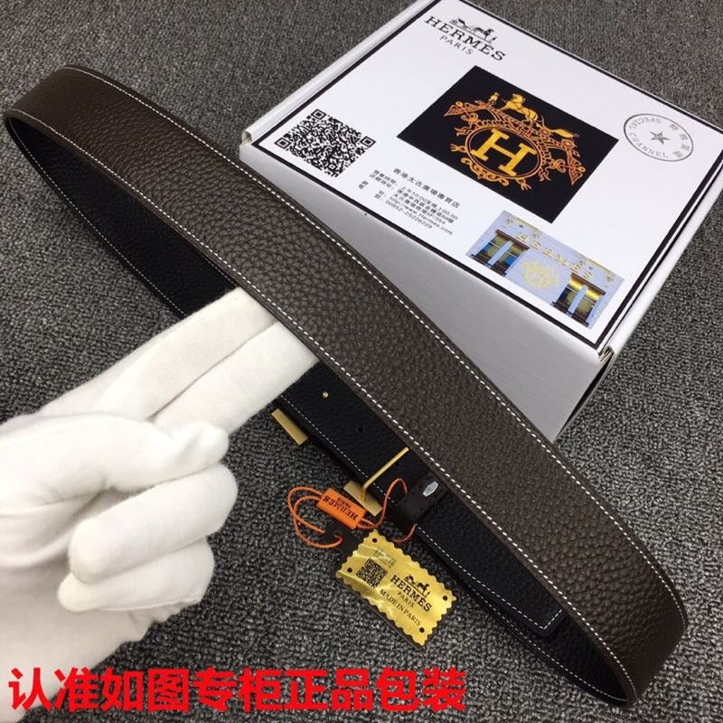 HM Original Belt 38mm Black Cowhide Gold Buckle 620253