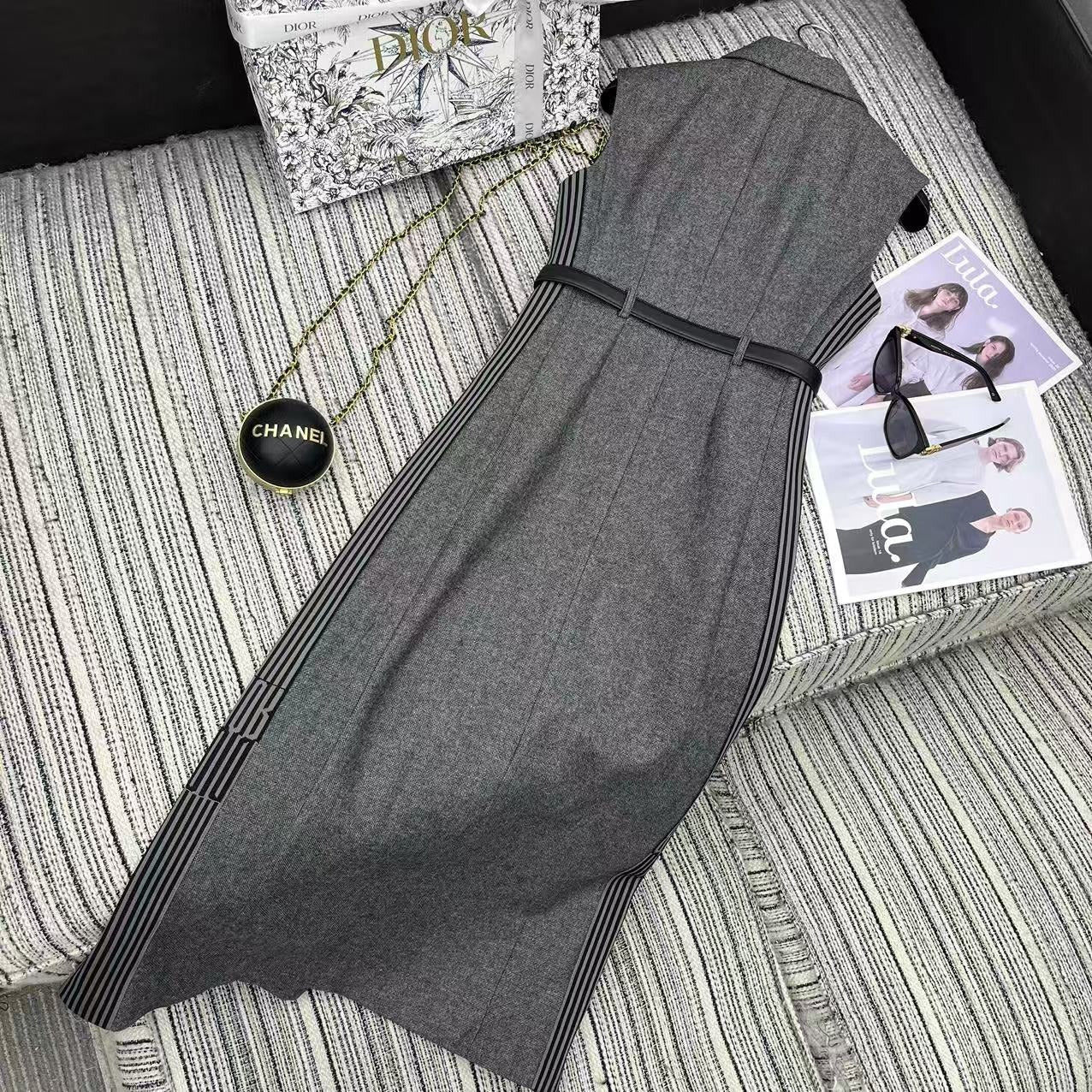 DIOR 25S LONG DOUBLE-BREASTED BLAZER DRESS 800