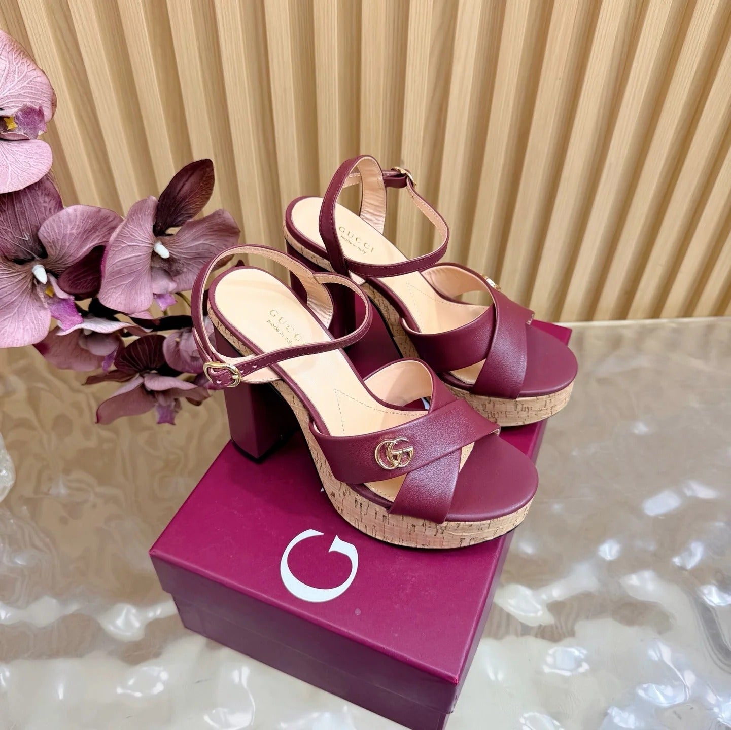 GG 26ss Platform Sandals 120 Cowhide 697936