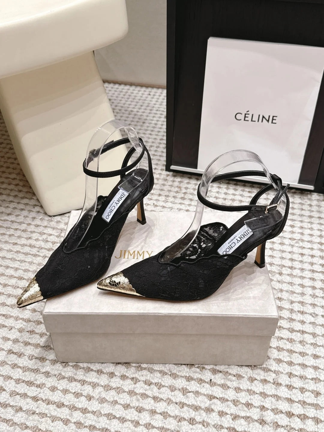 Jimmy Choo 2026 Faiz Slingback 8.5cm Lace 930959