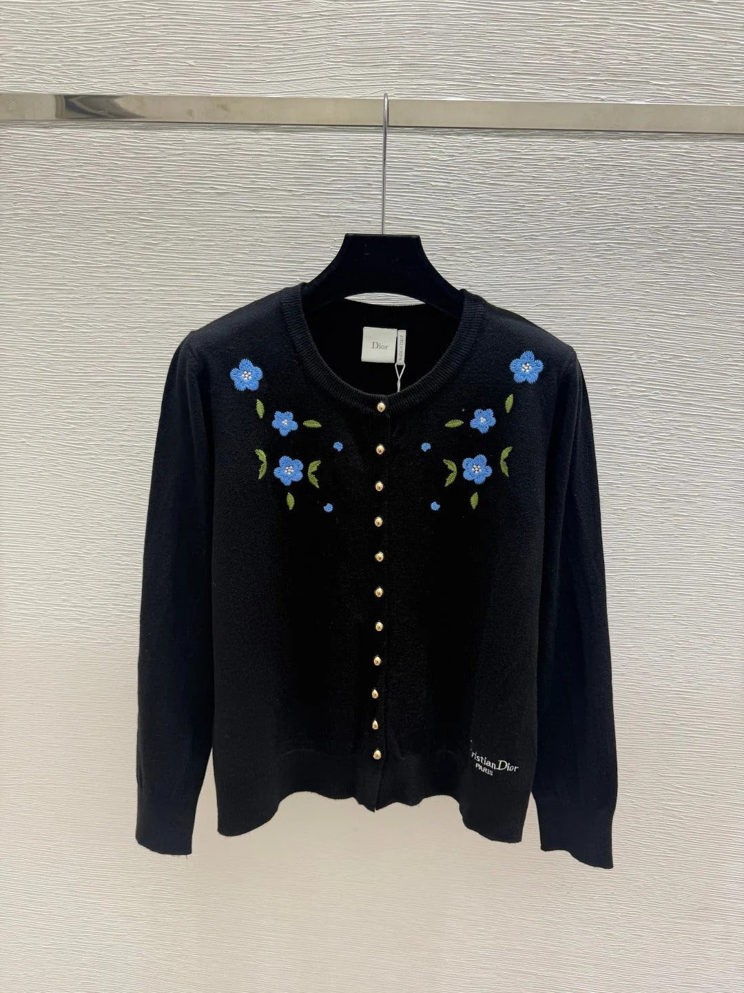 Dior 2026 Blue Flower Cardigan Wool 913412