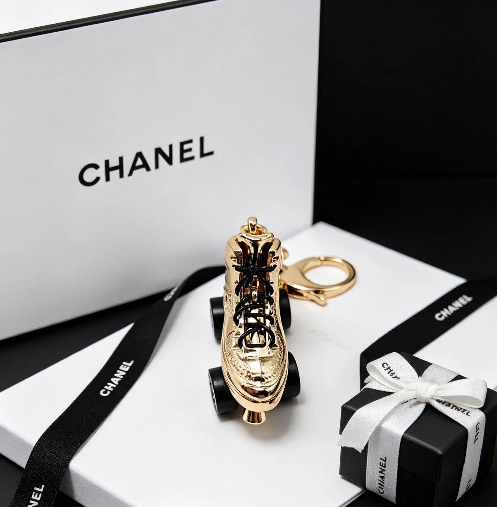 Chanel Gold Roller Skate Charm