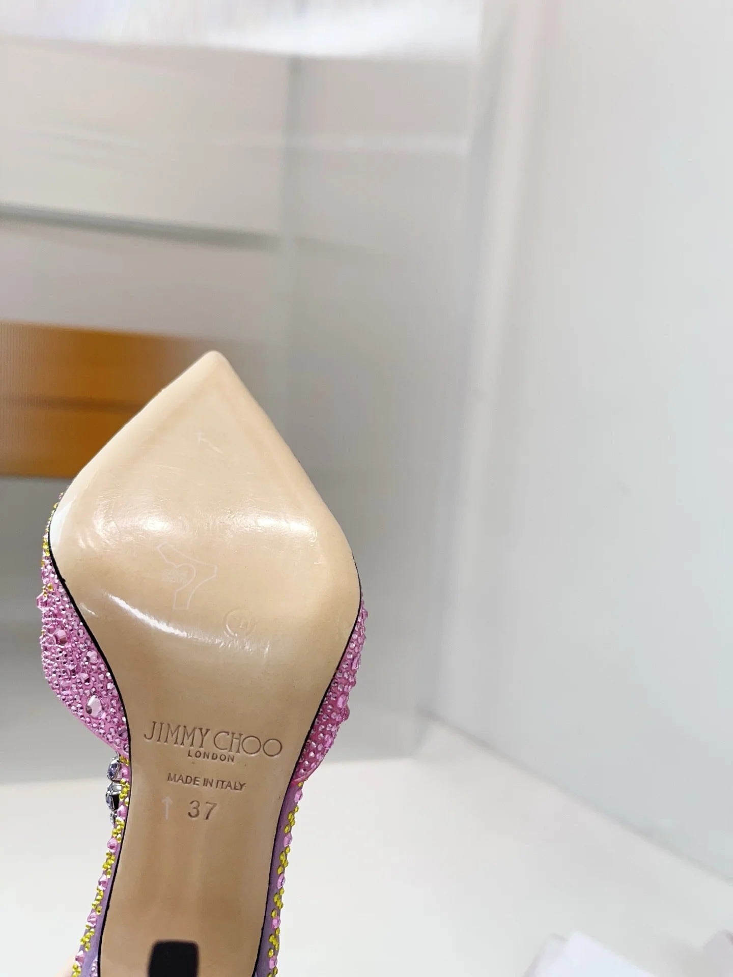 Jimmy Choo 2026 Saeda 100 Embellished Pump Yellow Purple Pink Leather
