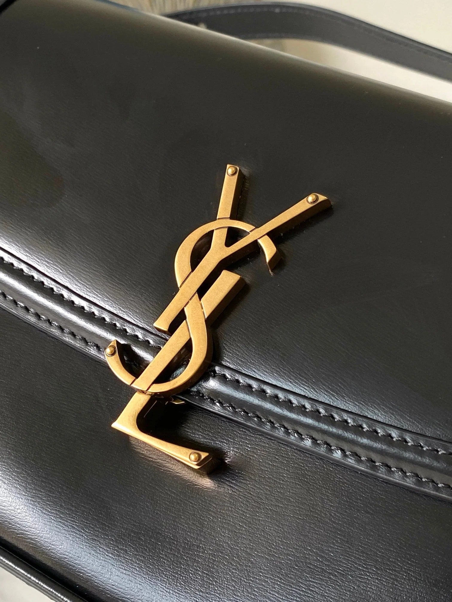 YSL 2026 Saint Laurent Solferino Box Shoulder Bag 24.5cm Calfskin