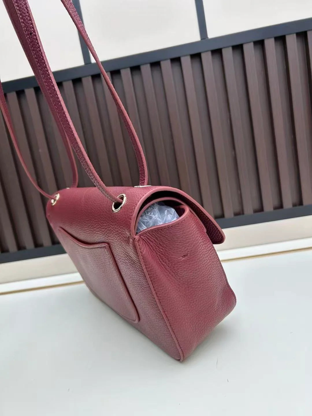 Chanel 2026 Maxi Flap Bag 29cm Burgundy Grained Calfskin