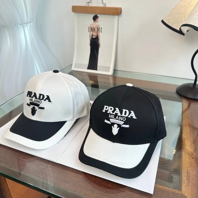 Prada Classic Triangle Logo Baseball Cap Cotton 262253