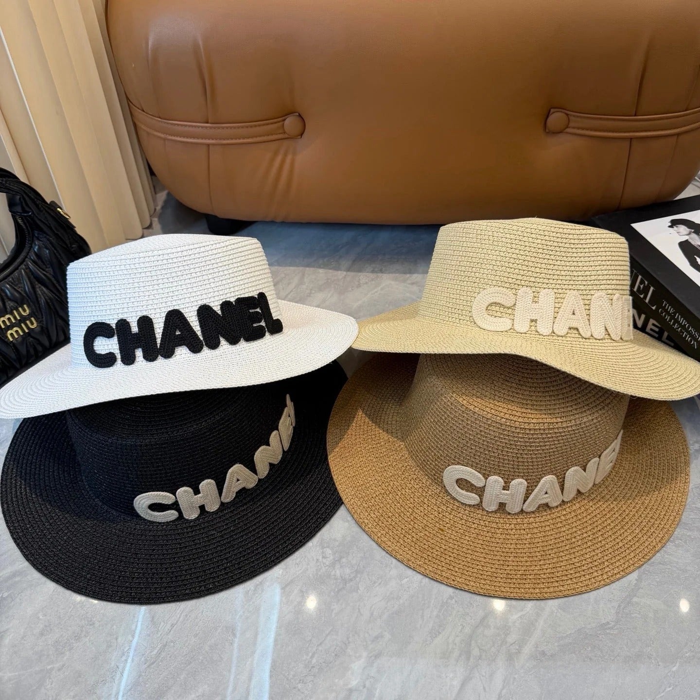 Chanel Logo Straw Hat 269010