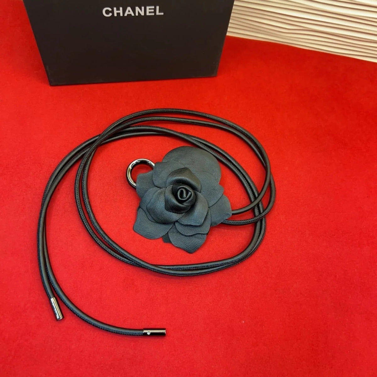 Chanel 2026 Camellia Flower Belt Leather 217065