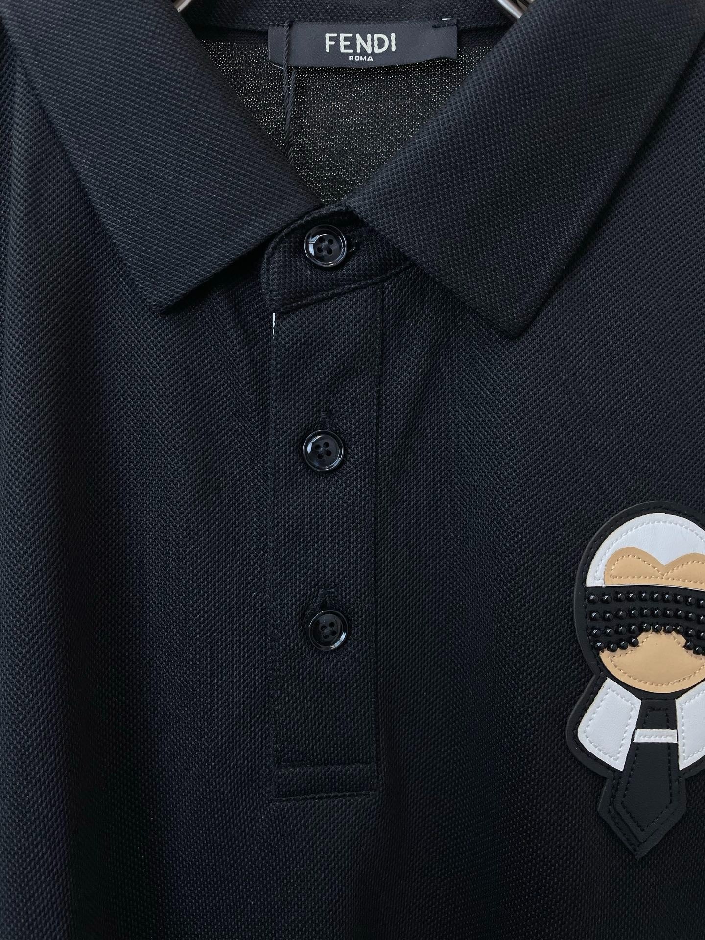 Fendi 2026 Men's Short-Sleeve Polo Shirt Fabric 824566