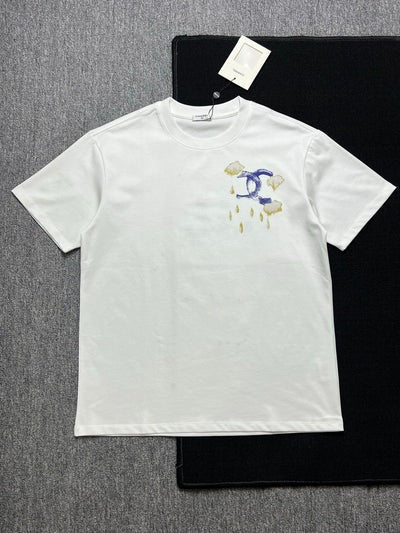 CC 2026 Short-Sleeve T-Shirt Blue Beige Cotton 401766