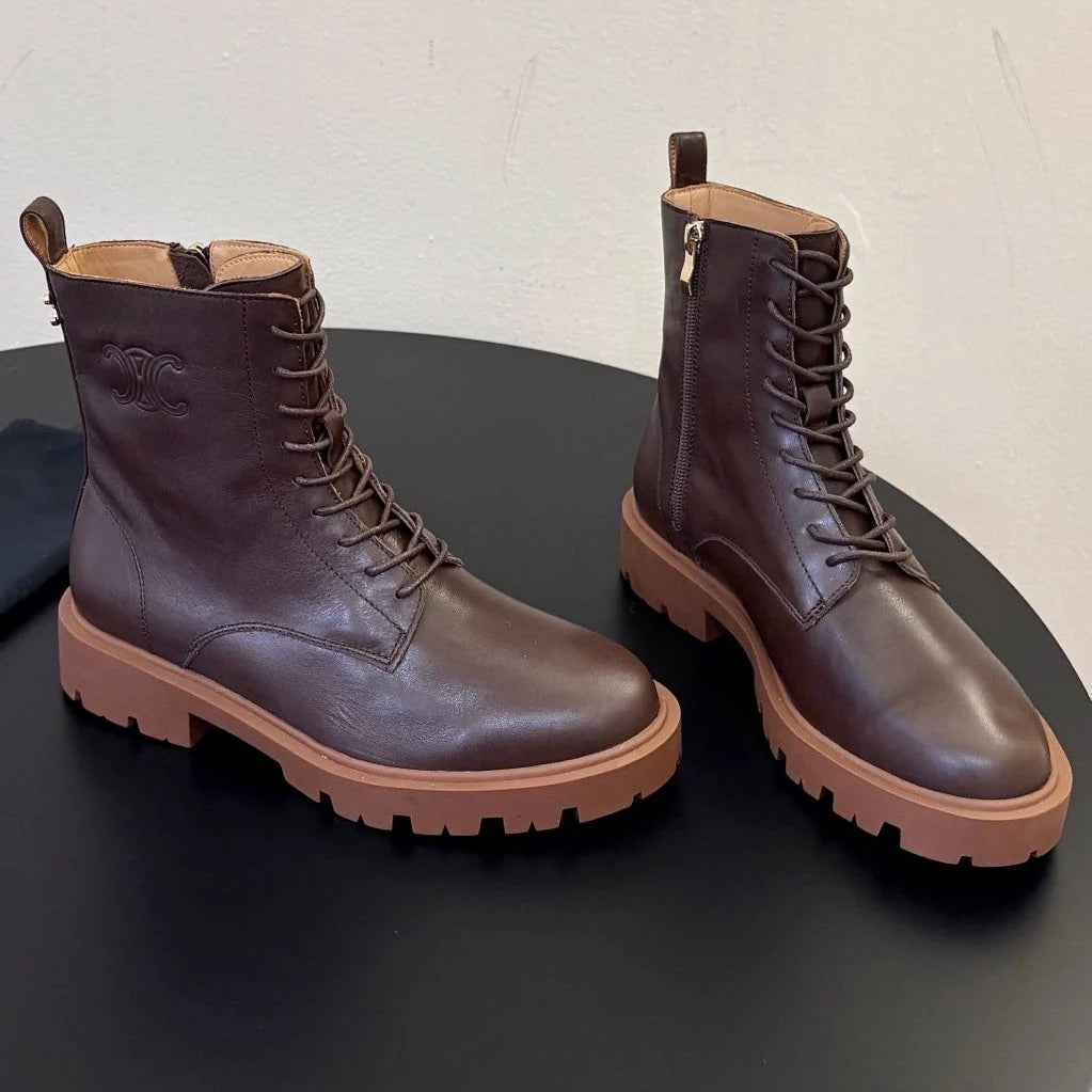 Celine 2026 Arc De Triomphe Platform Boots Suede Leather 104888