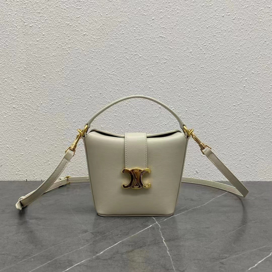 Celine 2026 Triomphe Arc De Bucket Bag 14cm Calfskin 281733