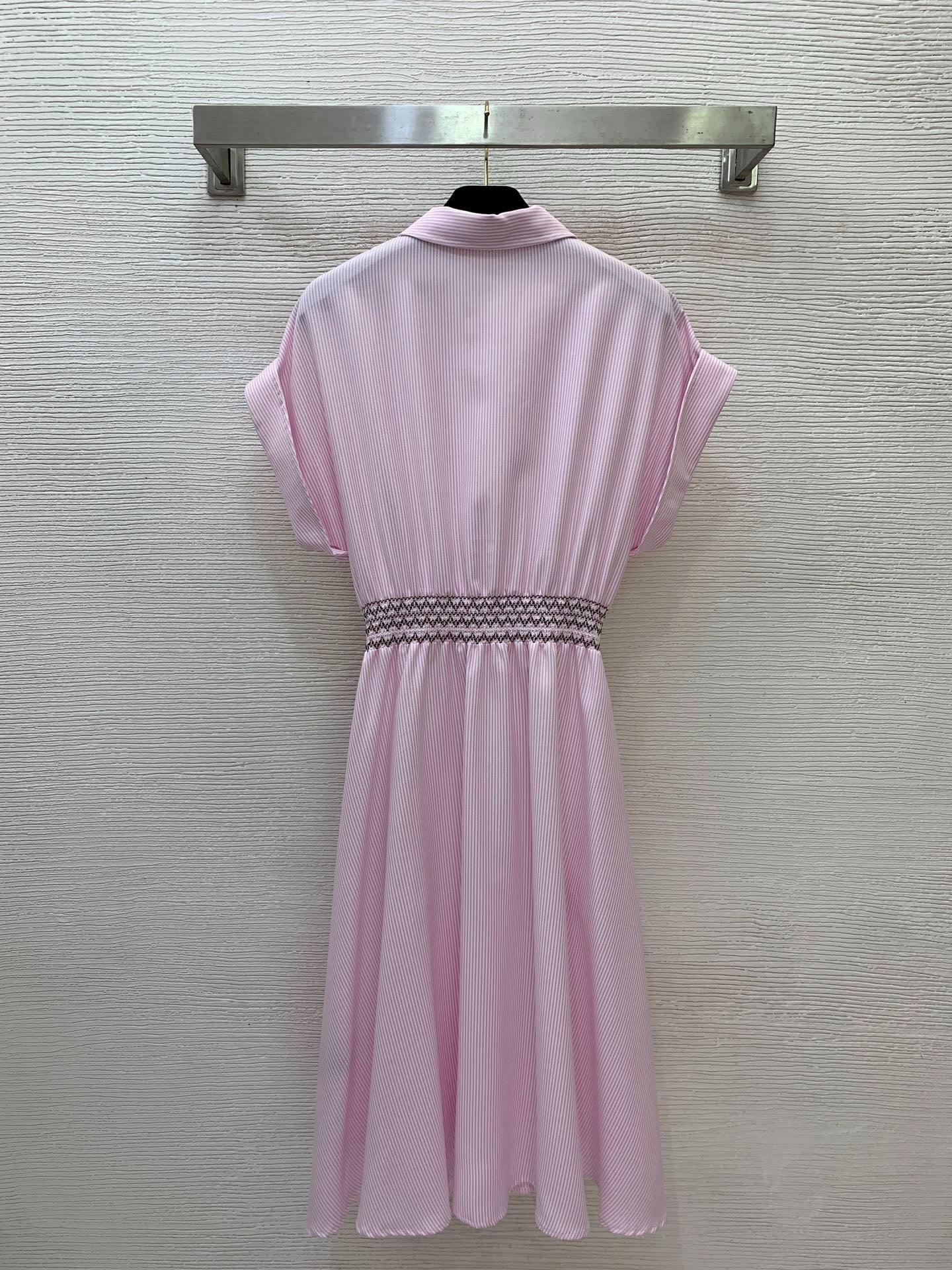 MiuMiu 2026 Striped Dress Cotton 402676