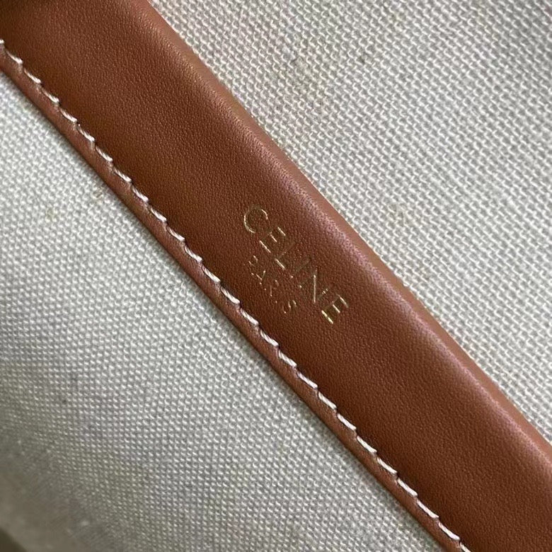 Celine 2026 Cabas Thais Triomphe Printed Tote Bag 26cm Canvas Calfskin 283600