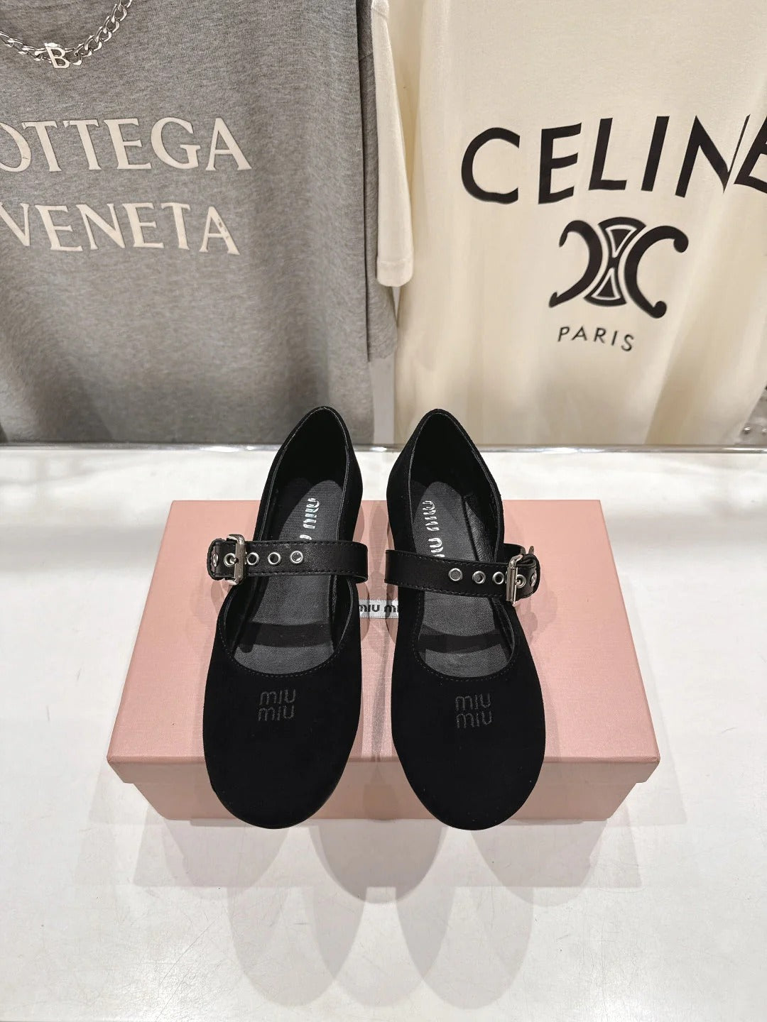 Miumiu 26ss Fairy Style Ballet Flats Suede