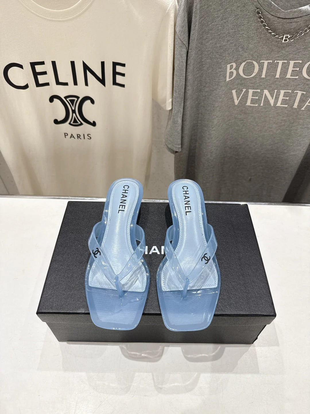 Chanel 2026 Transparent Sole Flip-Flops Beach Sandal 713048