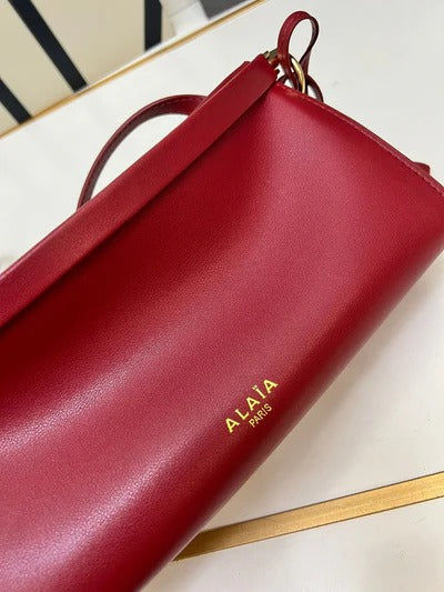 Alaia 2026 Le Click Medium Bag 25cm Red Leather