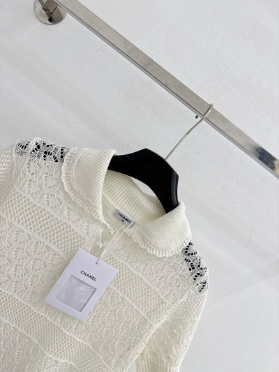 Chanel 2026 Openwork Knit Sweater Cotton 359798