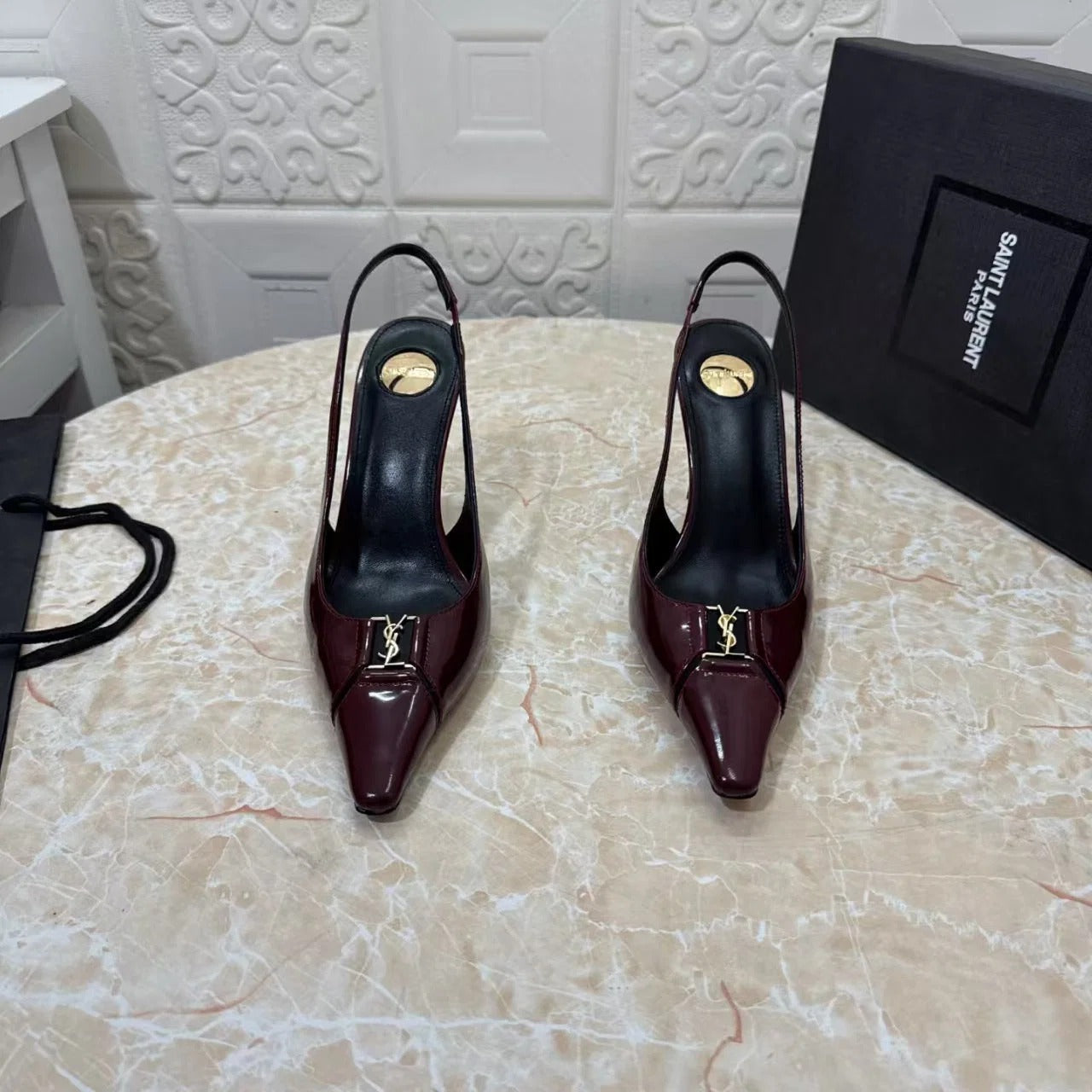YSL 2026 Babylone Slingback 90mm Sheepskin