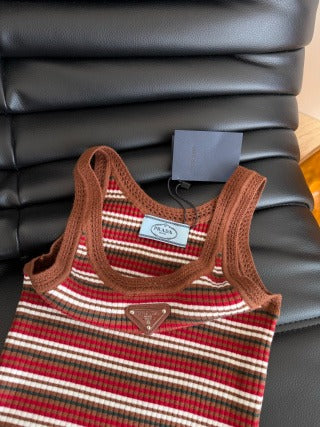 Miu 26s Striped Knit Vest 406085