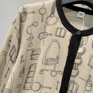 HM 26s Printed Knit Cardigan 406267
