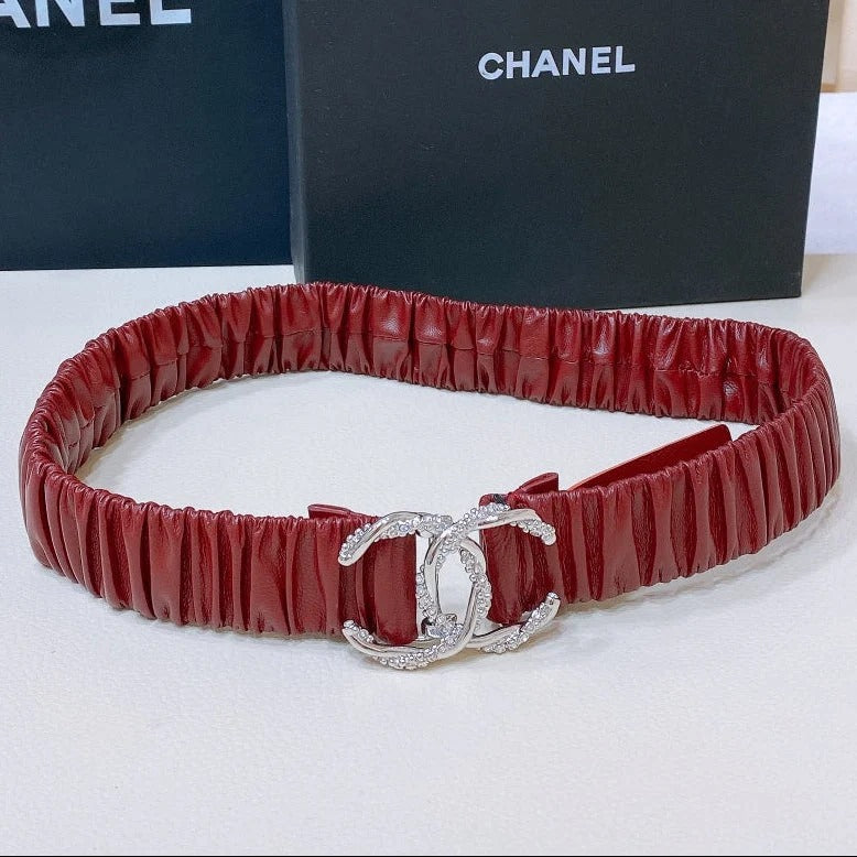 Chanel 2026 Rhinestone Twist Buckle Belt 30mm 208804