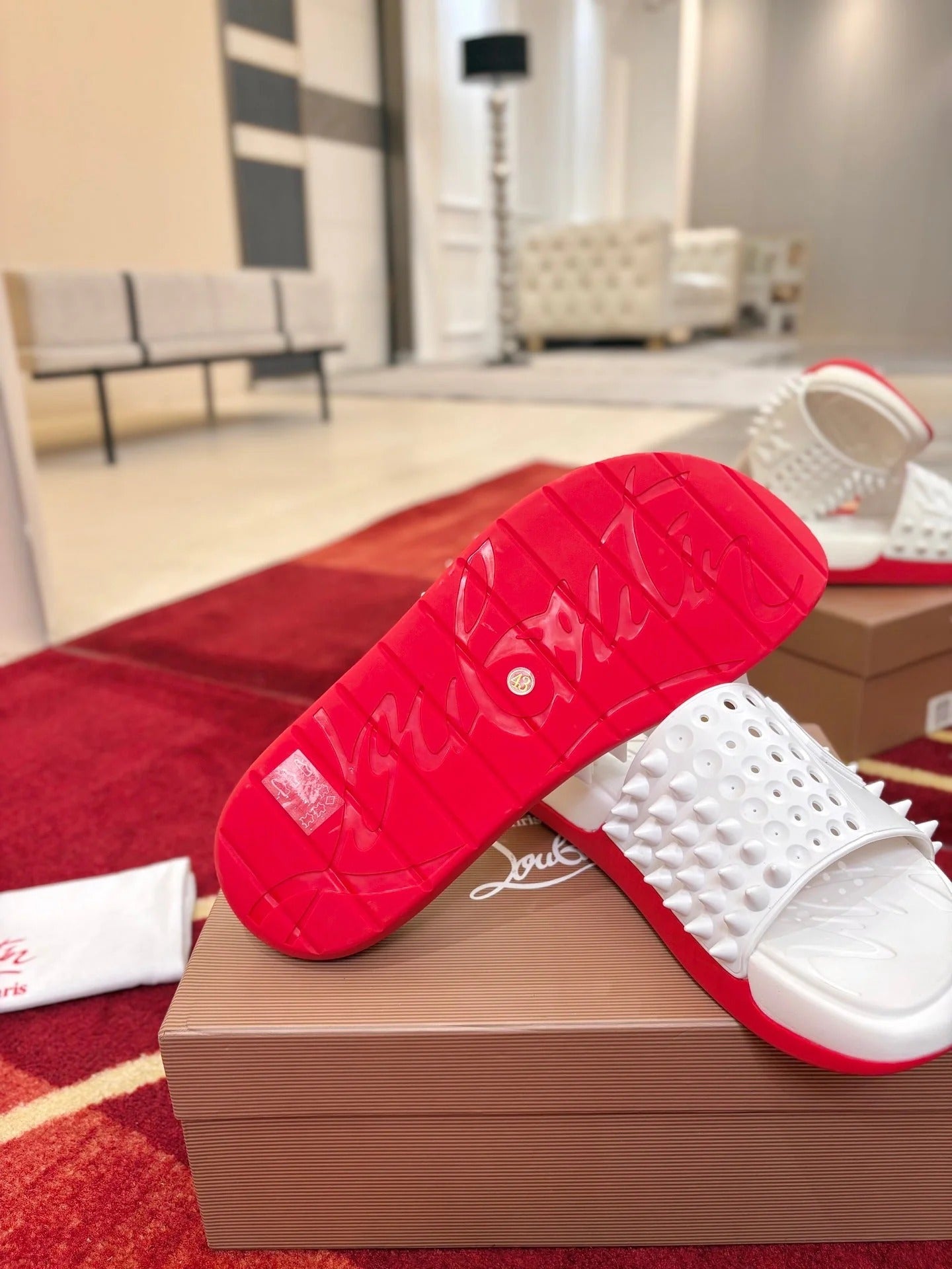 Christian Louboutin Take It Easy Spike Slide 863773