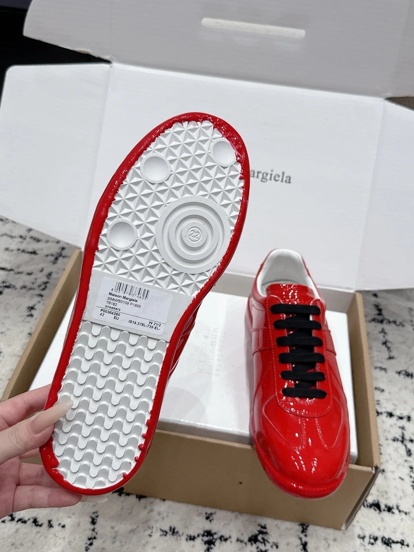 Maison Margiela 2026 Replica Sneaker Glossy Leather 923262