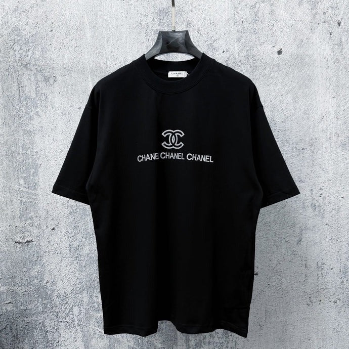 CC 2026 Short Sleeve T-Shirt Silver Powder Print Cotton 129279